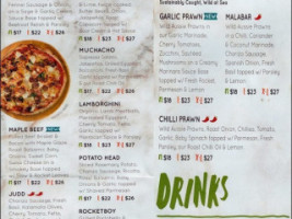 Rocketboy Pizza menu