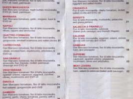 Sergio's Trattoria & Pizzeria menu