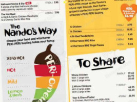 Nando's menu