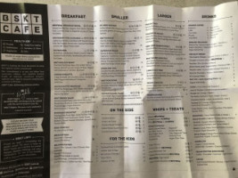 BSKT Cafe menu