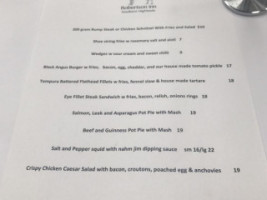 Robertson Inn menu