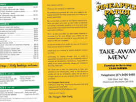 The Pineapple Patch Family Restaurant menu