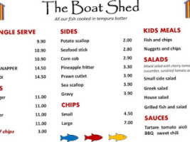 The Boat Shed menu