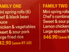 Scrumpy's Chinese Family Restaurant menu