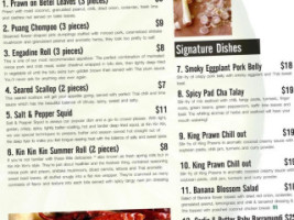 The Silver Spoon Thai Cuisine menu