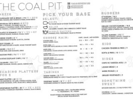 The Coal Pit menu