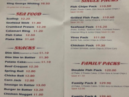 Fish Choices menu