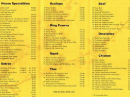 Golden Lake Restaurant menu