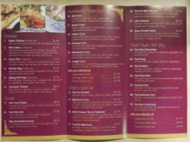 Thai Hut menu