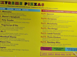 Belvedere Pizza menu