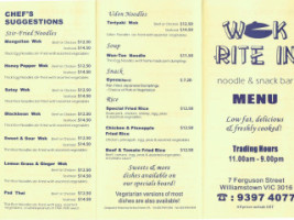 Wok Rite In menu