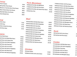 Moonta Chinese Restaurant & Takeaway menu