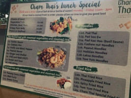 Cham Thai Enfield menu