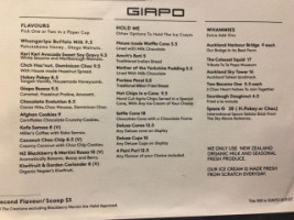 Giapo menu