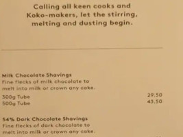 Koko Black Chocolate Carlton menu