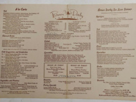 Hollywood Brown Derby menu