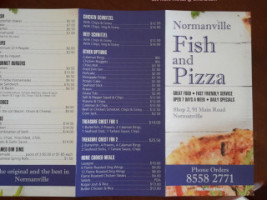 Normanville Fish Shop Pizza menu