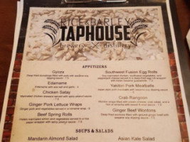 Rice Barley Taphouse menu