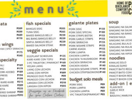 Pandecielo menu