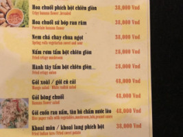 Hoa Vien menu