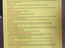 Heatherbraes Pies menu