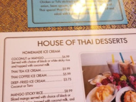 House Of Thai Cuisine menu