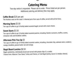 Bandon Coffee Cafe menu