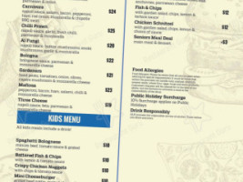 The Bell And Bistro menu