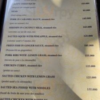 Le Bistrot menu