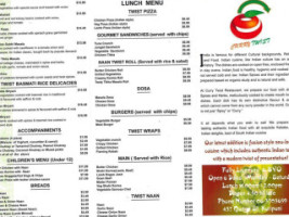 Curry Twist Masterton menu