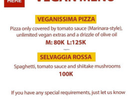 Pizza Here menu