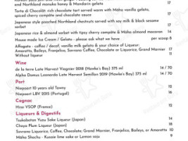 Wharepuke Subtropical Garden Cafe menu