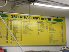 Sri Latha Curry House menu