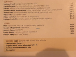 The Spaghetti House Trattoria menu