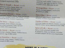 Schnitz Parkmore menu