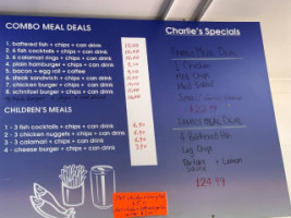 Charlie's Take Away Food Grocer menu