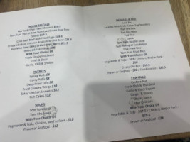 Thip's Thai menu