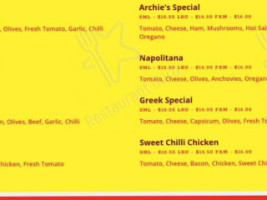 Greenbrook Dial-a-pizza menu