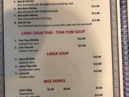 Viet Hong Vietnamese menu