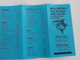 Bell Peppa's menu