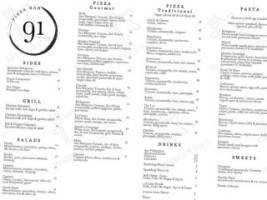 Pizza 91 menu