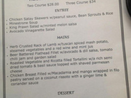 Sharks On The Park menu