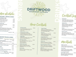 Driftwood Restaurant, Cafe Bar menu