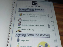 Sugar Cubes menu