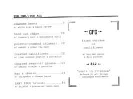 Civil Naval menu