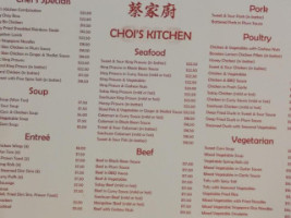 Choi's Kitchen menu