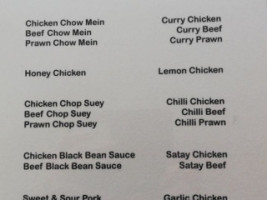 Lifang Valley Chinese menu