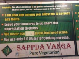 Sappda Vanga Pure Veg menu