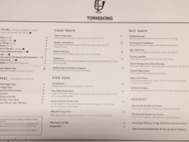 Torissong menu