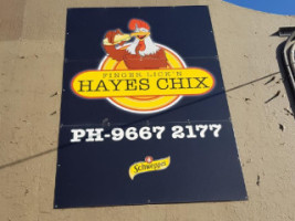 Finger Lick'n Hayes Chix menu